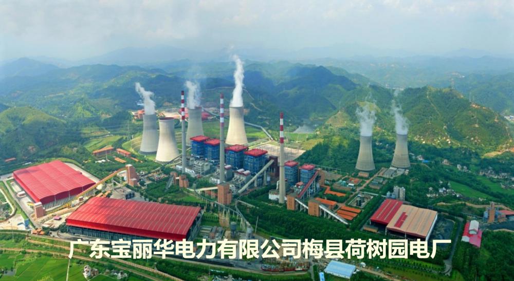 全國(guó)規(guī)模最大的資源綜合利用電廠(chǎng)——梅縣荷樹(shù)園電廠(chǎng)，由上市公司廣東寶麗華新能源股份有限公司（股票簡(jiǎn)稱(chēng)“寶新能源”）投資建設(shè)，總裝機(jī)147萬(wàn)千瓦，總投資65億元。2016年發(fā)電量72億度，供電量68.8億度，實(shí)現(xiàn)工業(yè)總產(chǎn)值34億元。